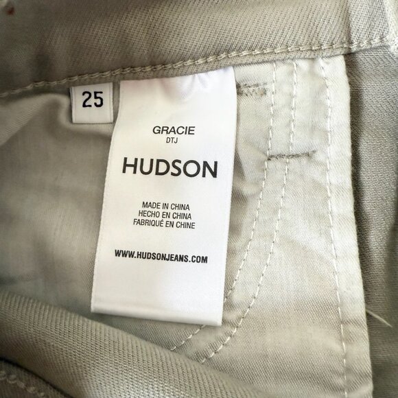 Hudson Womens Gracie Cut Off Shorts Size 25 Khaki Midrise Denim - Picture 9 of 10